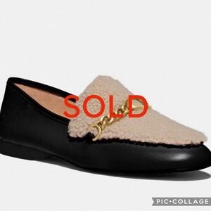 **SOLD**Helena C-Chain Shearling-Trimmed Leather